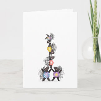 Carte Oh what a circus! porcupine acrobats card