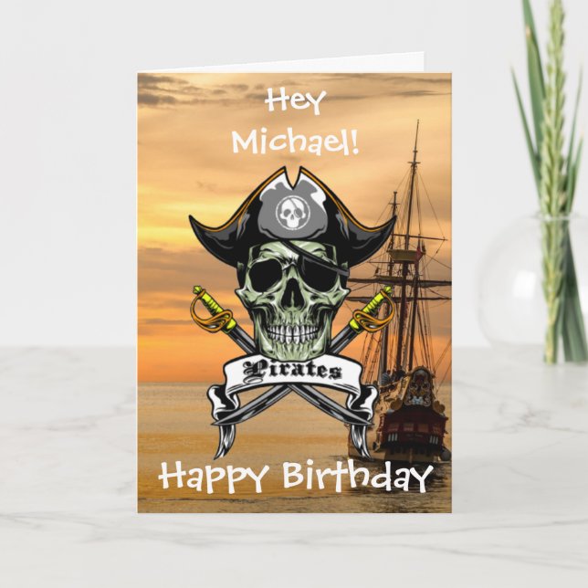 Carte Ohé ! Fête d'anniversaire pirate (Devant)