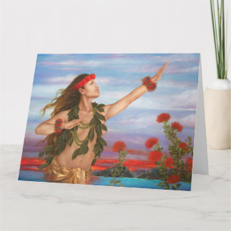 Carte "Ohia et Lehua" par l'artiste Lori Higgins. 8.5x11