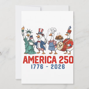 Carte Oie 4 juillet Amérique 250e 1776 2026 