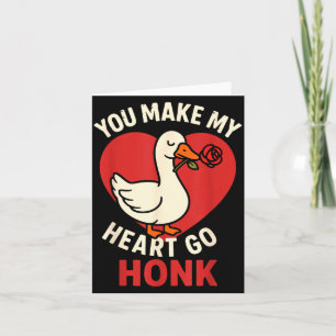 Carte Oie de la Saint-Valentin - Tu fais battre mon cœur