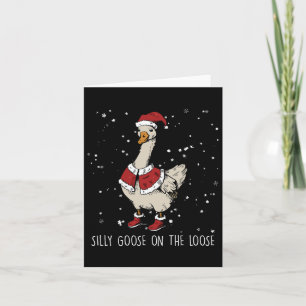 Carte Oie idiote Sur L'Oie De Noël Perdue Père Noël