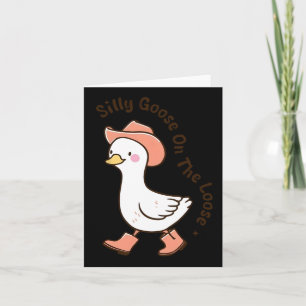 Carte Oie Silencieuse Sur L'Agriculteur Cowboy Loose Fun
