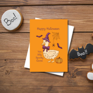 Carte Oie sotte d'Halloween