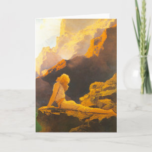 Carte "Oies sauvages", par Maxfield Parrish