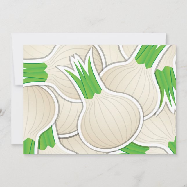 Carte Oignons blancs funky (Devant)