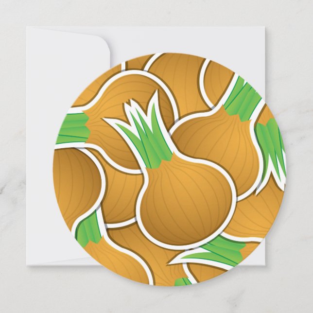 Carte Oignons marron funky (Devant)