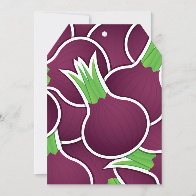 Carte Oignons violets funky (Devant)