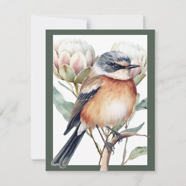 Carte Oiseau africain de Stonechat (Devant)