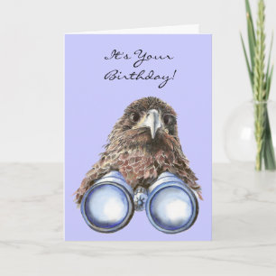 Carte Oiseau Anniversaire Humour animal au-dessus de la 