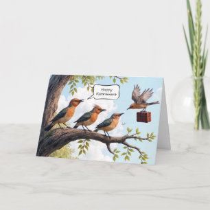 Carte Oiseau Avec Porte-Documents De Bureau Pour La Retr
