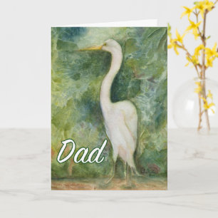 Carte Oiseau blanc aigre sauvage papa Anniversaire