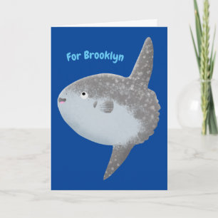 Carte Oiseau de mer mola mola mignonne caricature