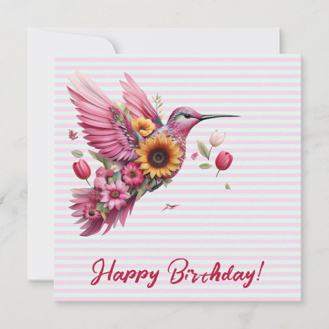 Carte Oiseau de mer volant Joyeux anniversaire (Devant)