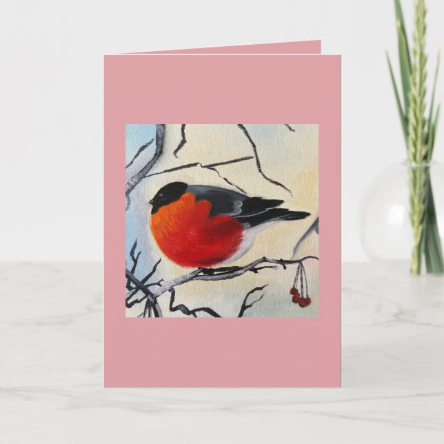 Carte Oiseau rouge  (Devant)