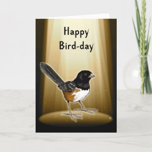Carte Oiseau sous les projecteurs, Joyeuse fête des oise