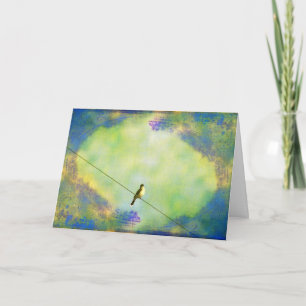 Carte Oiseau sur fil