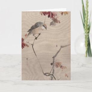 Carte Oiseau sur l'araignée d'observation des branches  