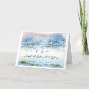 CARTE OISEAUX DE BONHEUR, CRANE JAPONAISE