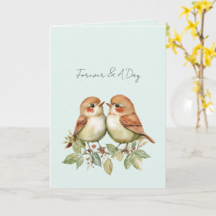 Carte Oiseaux de l'amour éternel Mint