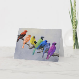 Carte Oiseaux de toutes les couleurs