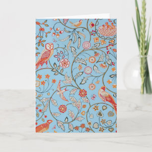 Carte Oiseaux et fleurs, William Morris