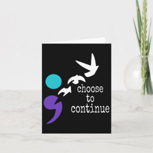 Carte Oiseaux Semicolon Cadeau Prévention Suicide Sensib