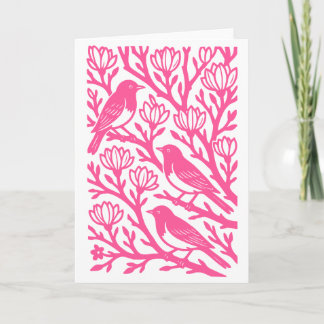Carte Oiseaux sur un arbre
