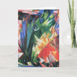 Carte Oiseaux (Vogel) par Franz Marc, Cubisme Vintage Ar