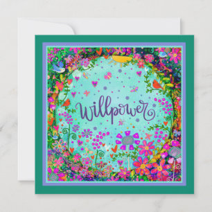 Carte Oiseaux Whimsical Fun Unique Puissance Florale