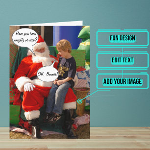 Carte OK Boomer Mauvais Père Noël Drôle Noël