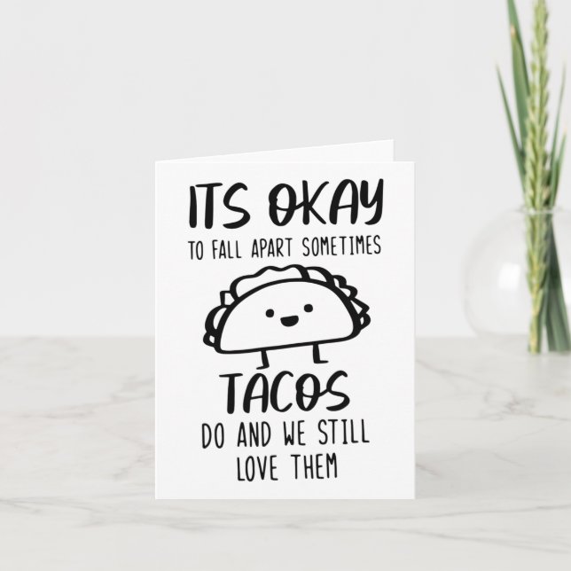 Carte Ok Pour S'Éloigner Parfois Tacos Faire Santé Menta (Devant)