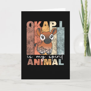 Carte Okapi est mon animal d'esprit - Okapis sont mignon