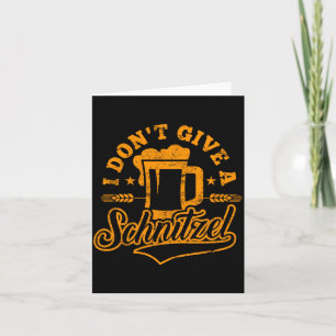 Carte Oktoberfes Je M'en Fous D'une Schnitzel Bière Homm