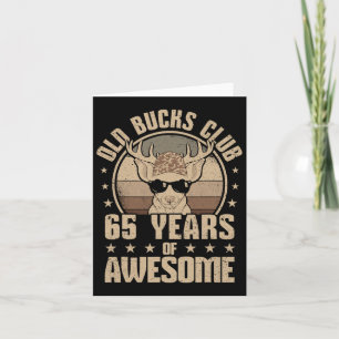 Carte Old Bucks Club 65 Ans De Chasseur Awesome 65th Bir