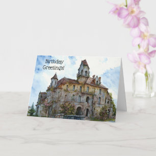 Carte Old Castle House Manor Old Timer Anniversaire