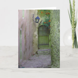 Carte Old Doorway dans une ancienne ruelle dans un ancie