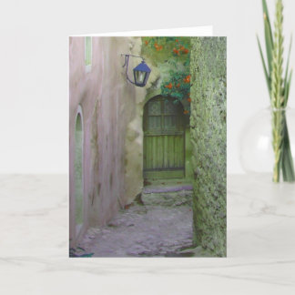 Carte Old Doorway dans une ancienne ruelle dans un ancie