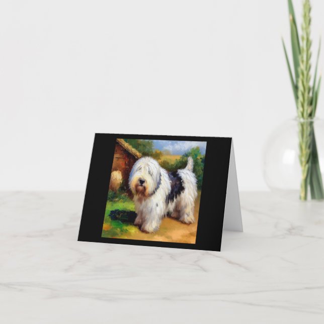 Carte Old English Sheepdog (Devant)