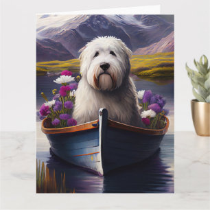 Carte Old English Sheepdog sur Paddle : Une aventure Pit