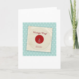 Carte Old Vinyl Record Greeting Cards