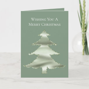 Carte Olive Pistachio Menthe Green Christmas Tree