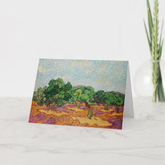 Carte oliviers 1889 par vincent van gogh