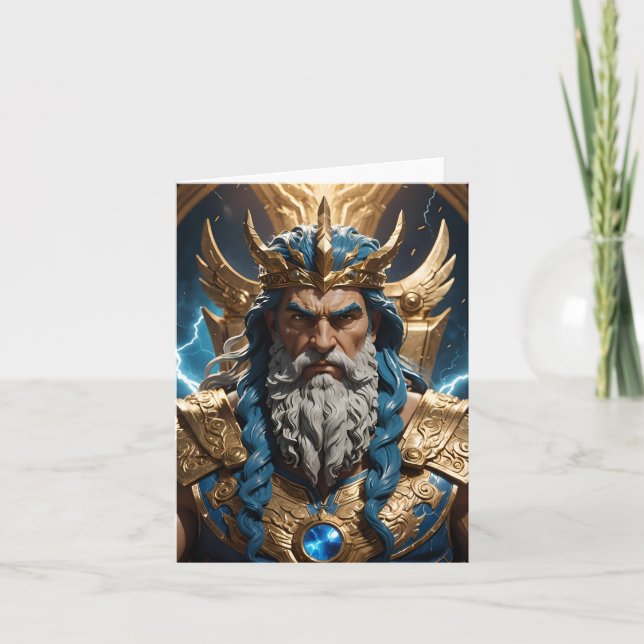 Carte Olympe du mythe grec Zeus Jupiter (Devant)