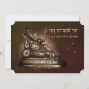 Carte Om Gan Ganpataye Mantra à Lord Ganesha