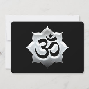 Carte OM Symbole Lotus Spiritualité Yoga Crest