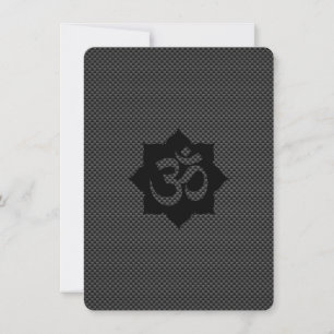 Carte OM Symbole Lotus Spiritualité Yoga en fibre de car