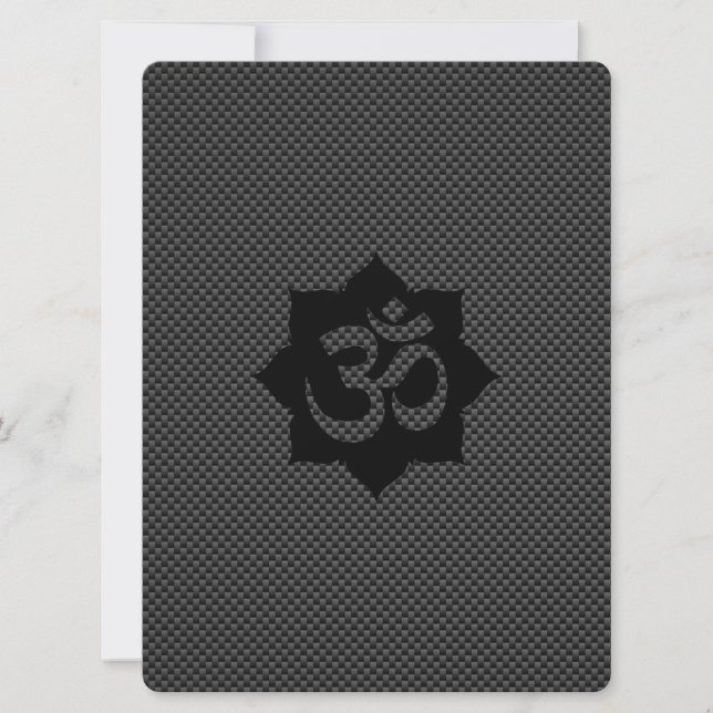 Carte OM Symbole Lotus Spiritualité Yoga en fibre de car (Devant)