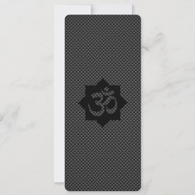 Carte OM Symbole Lotus Spiritualité Yoga en fibre de car (Devant)