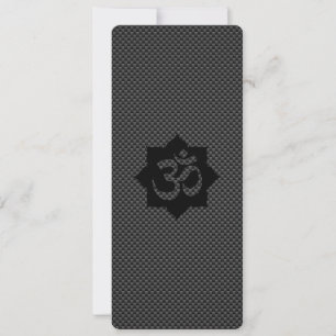 Carte OM Symbole Lotus Spiritualité Yoga en fibre de car